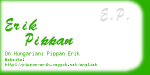 erik pippan business card